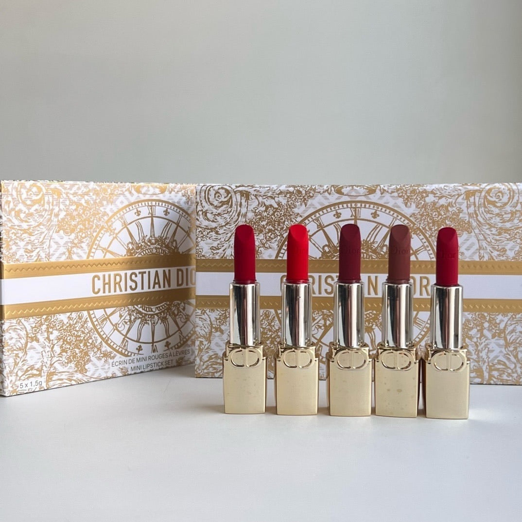 Dior Luxe Lipstick Set - 5 Piece (Mini) Gift Box