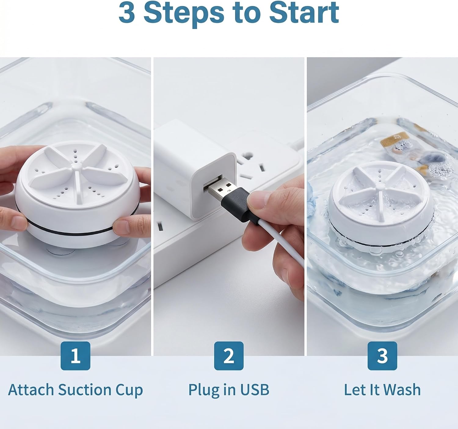 Portable Mini Ultrasonic Washing Machine