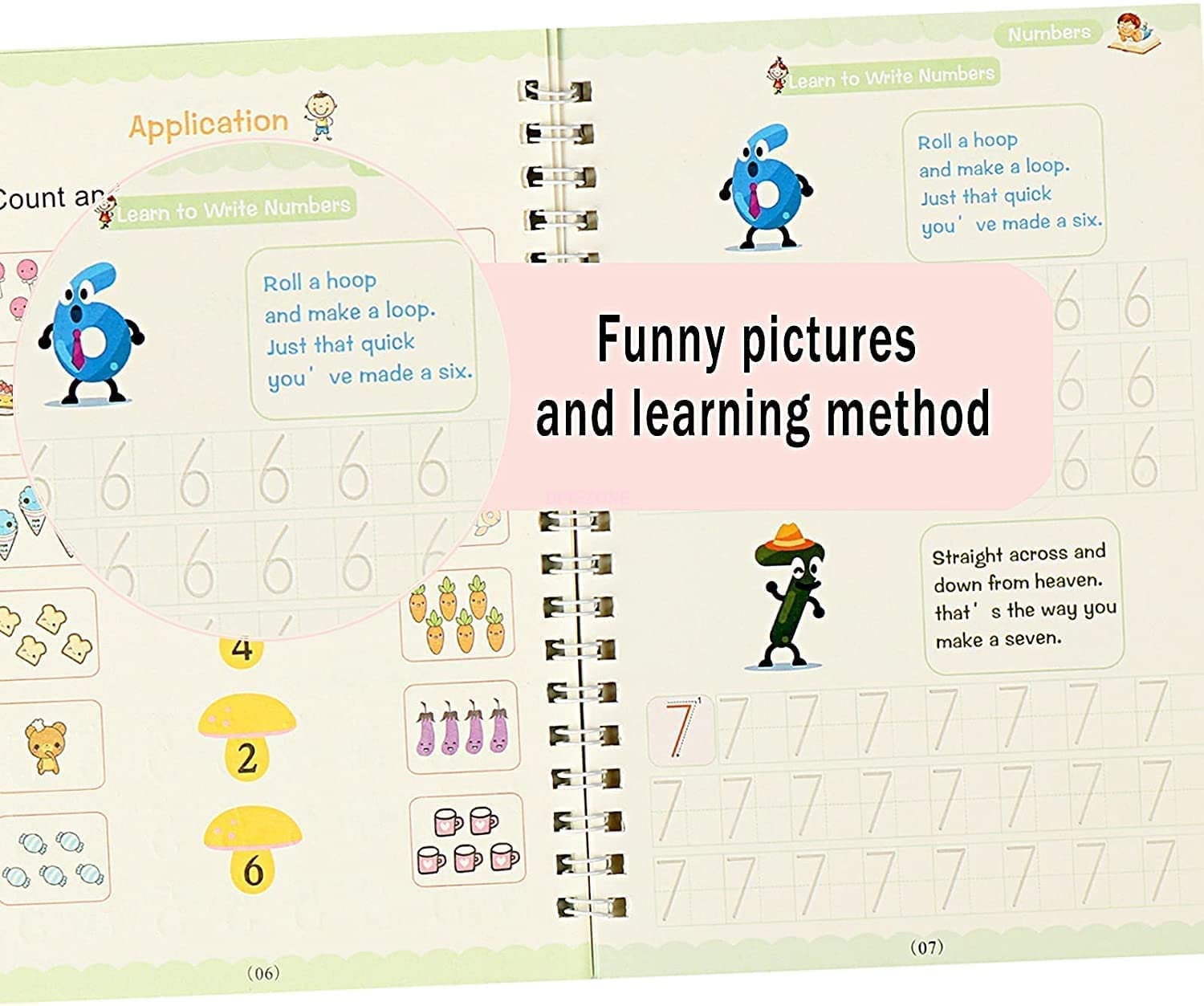 Kids Magic Practice book (4 Set of Books + 10 REFILL + 1 Pen + 1 Grip)